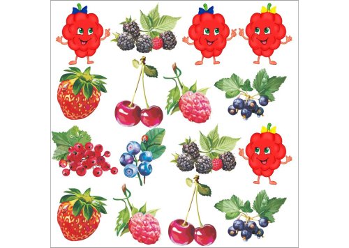 Наклейки декоративные "Ягоды" 11048