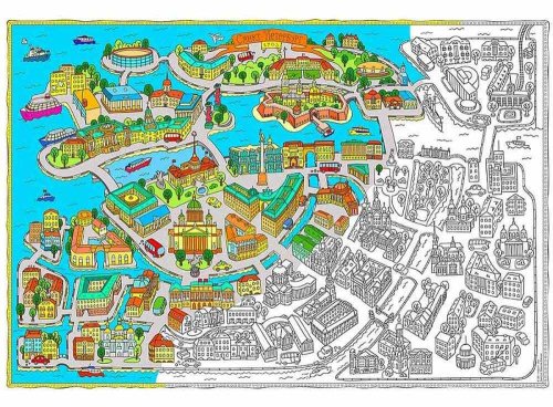 Карта-раскраска Санкт-Петербург 4607177453385