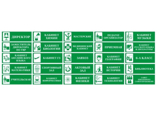 Комплект табличек  9747