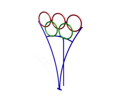 Мишень для бросания мяча «Олимпийские кольца» СЭ104Z