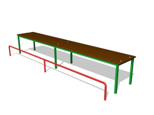 Скамья гимнастическая с упором для ног СЭ052Z