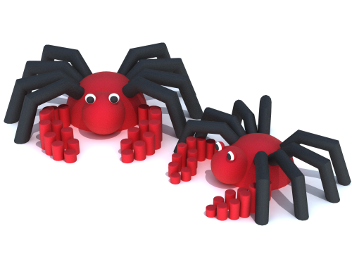Резиновая фигура 3D для детских площадок «Крабик» ТРФ132Z
