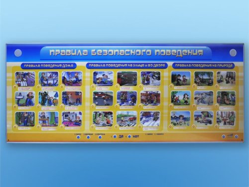 Электрифицированное интерактивное панно "Правила безопасного поведения" ДС0014