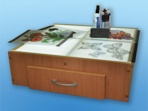 Световой стол "Художник" с маркерной поверхностью и комплектом фолий  ДС0098