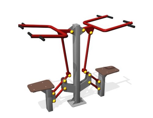 Уличный тренажер двойной «Верхняя тяга» Т064Z