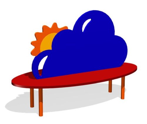 Скамейка детская «Облако» СП057Z