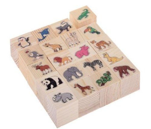 Набор кубиков "В зоопарке", 20 шт. 1746208