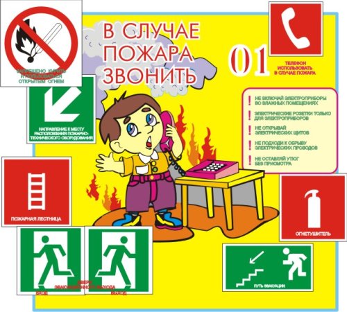 Стенд в случае пожара 00027Р