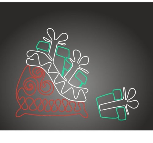 Светодиодная фигура (вертикальная установка) "МЕШОК С ПОДАРКАМИ" 1641890с