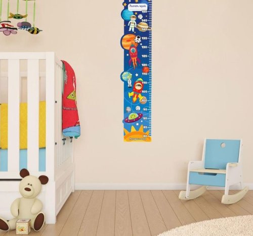 Ростомер фигурный с передвижным элементом на магните "Растет герой", 150 см набор 4шт 1475194с