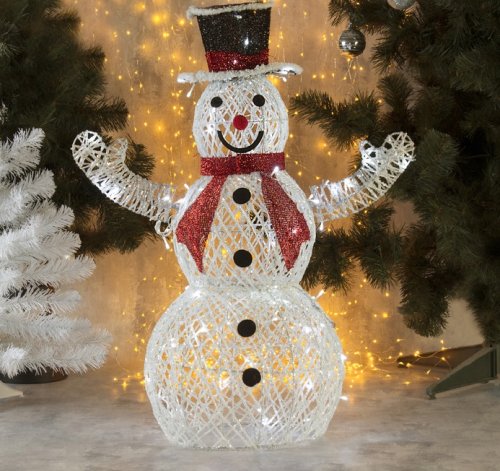 Фигура плетеная "Снеговик" 3662032с