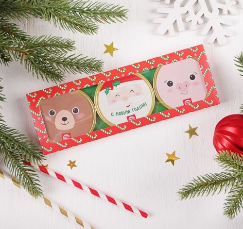 Набор шоколадных медалей "С Новым годом", 3 шт     3413949С