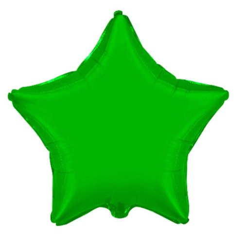 Шар фольгированный 32" "Звезда", металл, цвет зелёный 1260889С