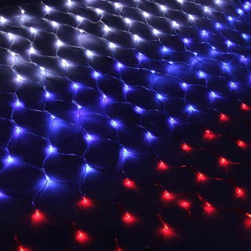 Гирлянда "Сетка" Ш:2,4 м, В:1 м, Н.С. LED-360-220V, "Флаг РОССИИ"  187228С