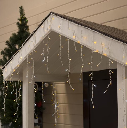 БАХРОМА уличная, УМС, Ш:3м, В:0.6м, Н.Б. 3W LED-160/50-220V, мерцание, ЖЕЛТЫЙ    3584173С