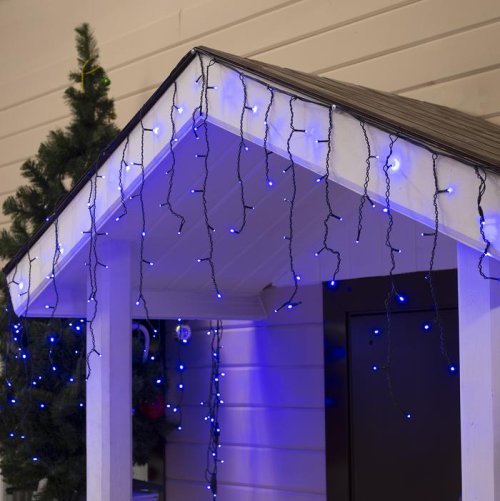 БАХРОМА уличная, УМС, Ш:3м, В:0.6м, Н.Т. 3W LED-160-220V, СИНИЙ     187285С