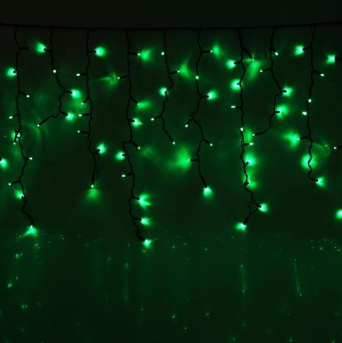 БАХРОМА уличная, УМС, Ш:5,6 м, В:0,9 м, Н.Т. "Каучук" LED-330-220V, шнур питания, ЗЕЛЕНЫЙ  1080657С