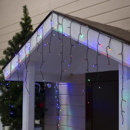 БАХРОМА уличная, Ш:4м, В:0.6м, Н.Т. LED-180-220V, 8 режимов, МУЛЬТИ     671667С