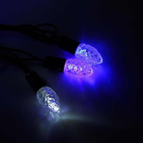 Гирлянда "Метраж" улич. с насад. "Шишки" 5 м, Н.Т. LED-40-220V, моргает, БЕЛО-СИНИЙ  1080051С