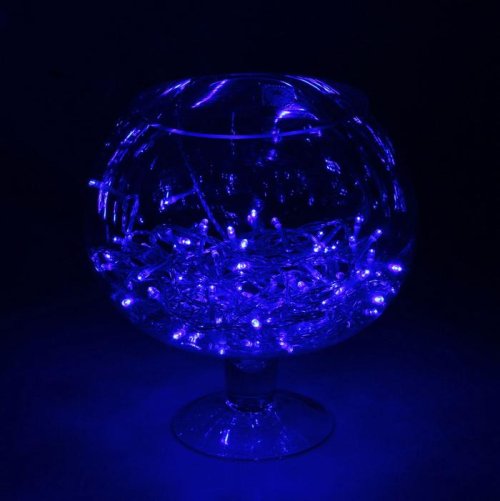 Гирлянда "Метраж" улич. УМС, 10 м, Н.С., 2W LED-100-24В, БЕЗ контр., СИНИЙ  1586025С