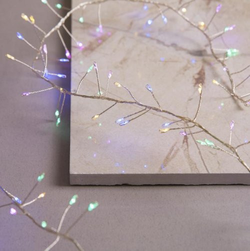 НИТЬ уличная, мишура роса, Д:2 м, Н.С. LED-200-4.5В, контр. 8 р., МУЛЬТИ    3652335С