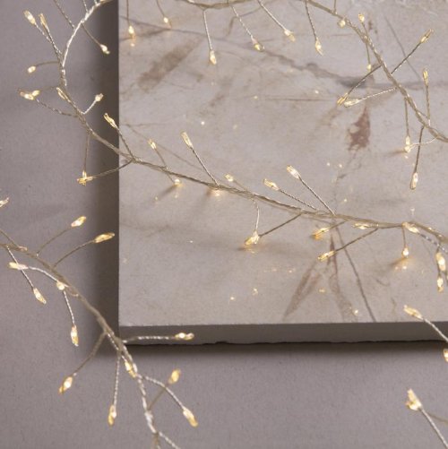 НИТЬ уличная, мишура роса, Д:2 м, Н.С. LED-200-4.5В, контр. 8 р., ТЁПЛЫЙ БЕЛЫЙ    3652333С