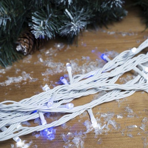 НИТЬ уличная, УМС, Д: 10 м, Н.Б. 3W LED-100-220V, БЕЛО-СИНИЙ     1080040С