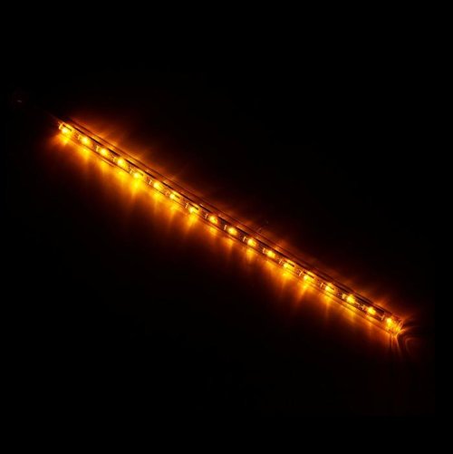 Светодиодная сосулька "Тающая" 0,3 м, d=2 см. УМС-вилка LED-18-220V ЖЕЛТЫЙ  678894С