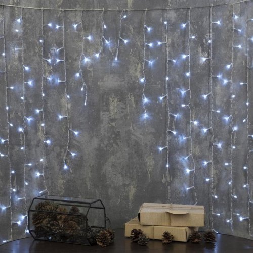 БАХРОМА, Арка, Ш:1 м, В:1 м, Н.С. LED-126-220V, 8 режимов, БЕЛЫЙ     1080430С