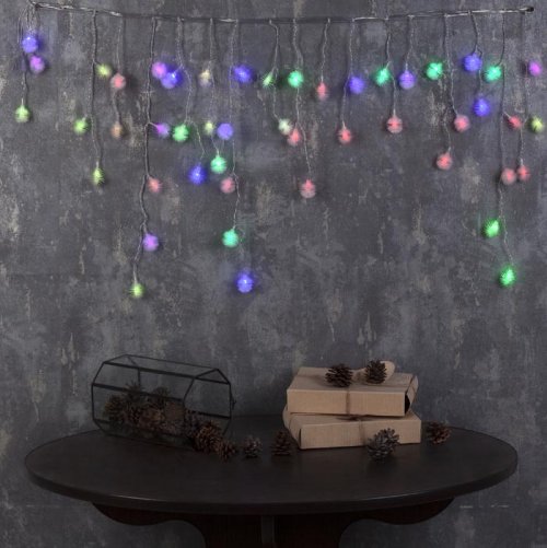 БАХРОМА, Ш:1.8 м, В:0.5 м, Н.С. "Ежики", LED-48-220V, моргает, МУЛЬТИ (RG/RB)    3556862С