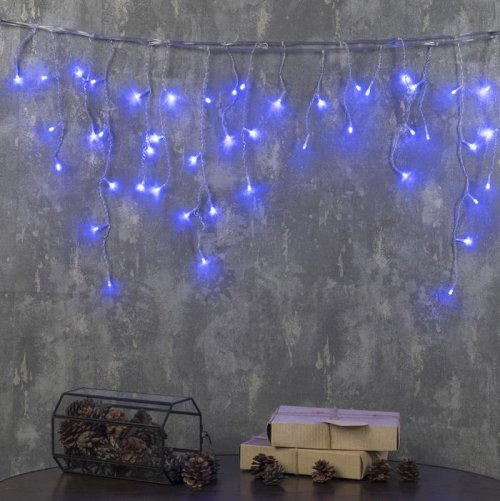 БАХРОМА, Ш:1.8 м, В:0.5 м, Н.С. LED-48-220V, 8 режимов, СИНИЙ    3556831С