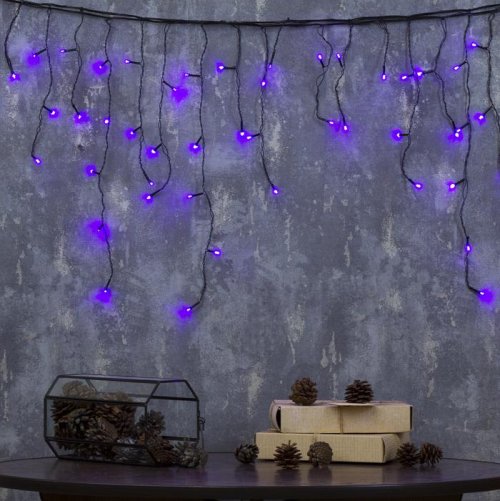 БАХРОМА, Ш:1.8 м, В:0.5 м, Н.Т. LED-48-220V, 8 режимов, ФИОЛЕТ    3556840С