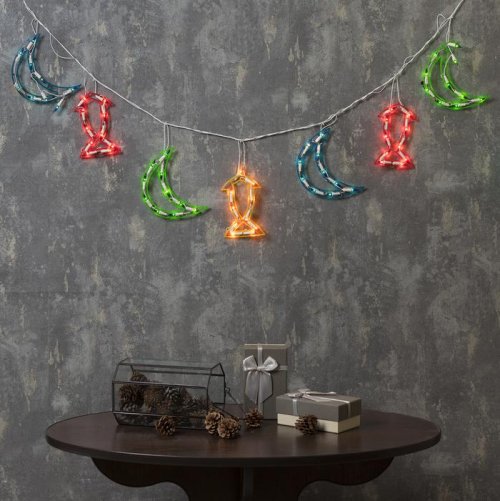 БАХРОМА, Ш:2,3м,В:0,25,"Звезда и фонарь" 12 фигур Н.Б. 120 ламп,к.8р,МУЛЬТИ     3612458С