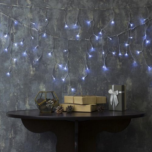 БАХРОМА, Ш:3 м, В:0.5 м, Н.С. LED-80-220V, 8 режимов, БЕЛЫЙ    3556845С