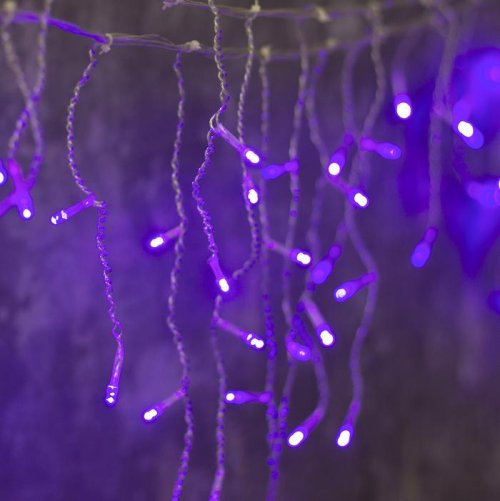 БАХРОМА, Ш:3 м, В:0.5 м, Н.С. LED-80-220V, 8 режимов, ФИОЛЕТ    3556848С