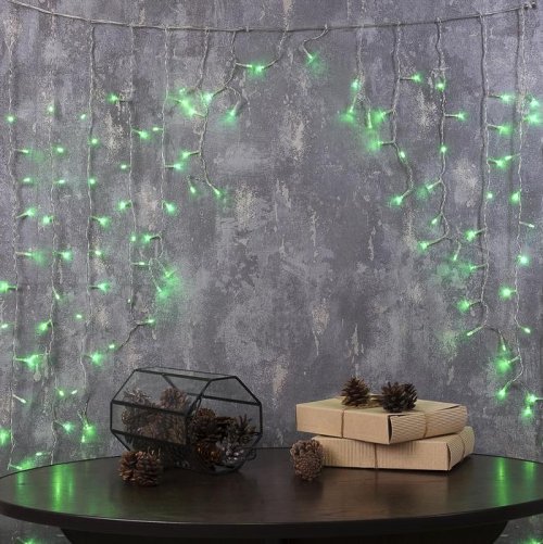 Гирлянда "Бахрома" Арка, Ш:1 м, В:1 м, Н.С. LED-126-220V, контр. 8 р. ЗЕЛЕНЫЙ  1080433С