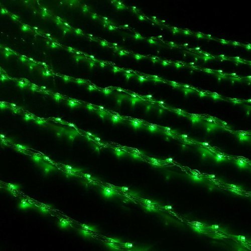 Гирлянда "Дождь" Ш:2 м, В:1,5 м, Н.С. LED-400-220V, контр. 8 р, ЗЕЛЕНЫЙ  705964С