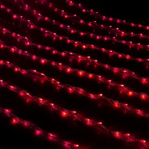 Гирлянда "Дождь" Ш:2 м, В:3 м, Н.С. LED-800-220V, контр. 8 р, КРАСНЫЙ  671642С