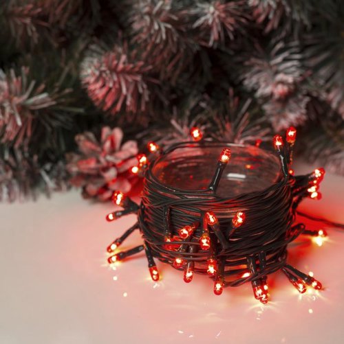 Гирлянда "Метраж" 3.5 м, Н.Т. 50 ламп, 220V, контр. 8 р, КРАСНЫЙ  670995С