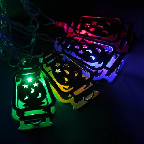 Гирлянда "Метраж" 5 м с насад. “Фонарик”,6 см Н.С. LED-20-220V, контр 8р, МУЛЬТИ  2388699С