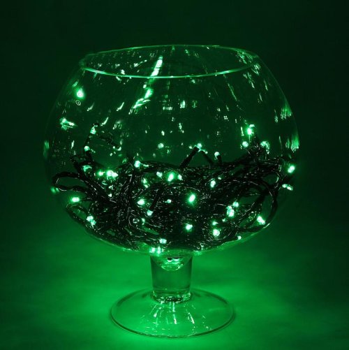 Гирлянда "Метраж" УМС, 10 м, Н.Т., LED-100-24В, б/контр., ЗЕЛЕНЫЙ  1672033С