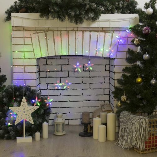 ЗАНАВЕС, "Арка" УМС вилка Ш:2,5 м, В:1,2 м, Н.С. LED-136-220V. 8 режимов, МУЛЬТИ    3612416С