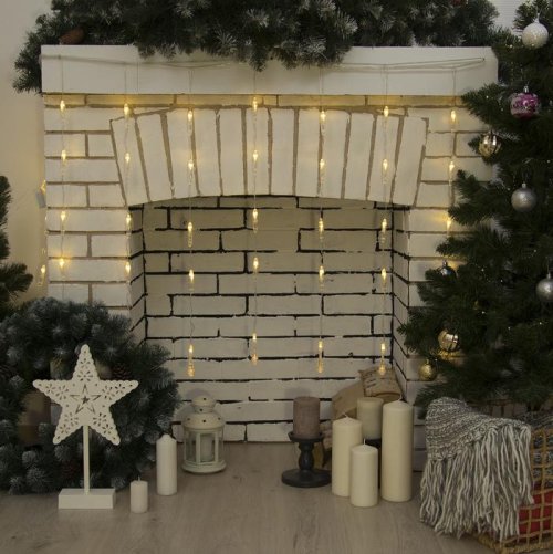 ЗАНАВЕС, "Капли" УМС вилка Ш:2,5 м, В:0,65 м, Н.С. LED-50-220V, 8 режимов, ТЕПЛЫЙ БЕЛЫЙ    3612412С