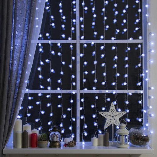 ЗАНАВЕС, УМС вилка "ЕЖИКИ" Ш:2 м, В:1,5 м, Н.С. LED-360-220V, 8 режимов, БЕЛЫЙ     2361726С