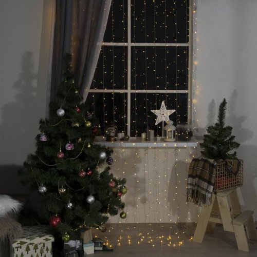 ЗАНАВЕС, УМС вилка Ш:2 м, В:3 м, Н.С. LED-720-220V, 8 режимов, ЖЕЛТЫЙ     1080475С