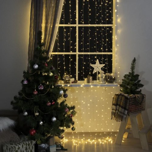 ЗАНАВЕС, УМС вилка Ш:2 м, В:3 м, Н.С. LED-720-220V, 8 режимов, Т/БЕЛЫЙ    3584225С