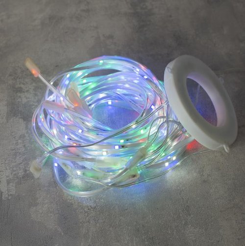 НИТЬ  "На ель" 8 шт х 1,4 м. кольцо SMD2835-288/16-12V, кон. 8 р. мерц, Б/П в компл., МУЛЬТИ    3612334С