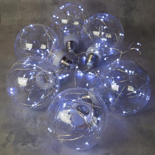 НИТЬ "Лампочки" 2 м, 6 х10 см, 100 LED-12V, адаптер в комплекте, БЕЛЫЙ    3612343С