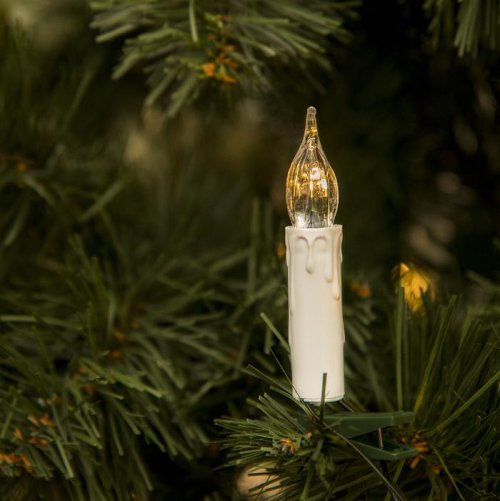 НИТЬ "Свечи на прищепке", 4 м, 20 LED-220V, провод зеленый    3612376С