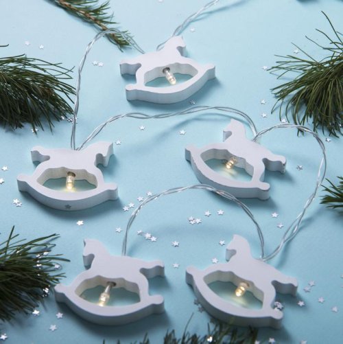 НИТЬ, 1.5 м, с насадк. "Лошадка белая", Н.С., LED-10-3V, 2*АА (не в компл), фиксинг Т/БЕЛЫЙ   3667546С